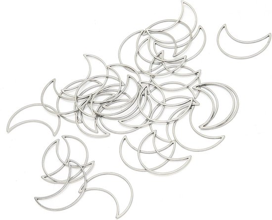 30 -Stks Open Randen, 30 Stks Maanvormige Sieraden Diy Hol Frame Metaal Open Ring Hanger Ringranden voor Harsjuwelen Maken voor Harsvaartuig