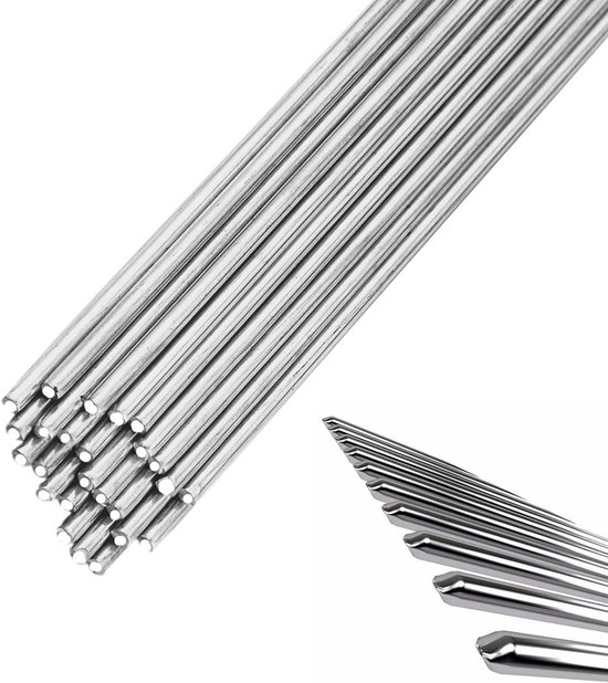 30 Stuks Aluminium Loodlasstaven voor Lage Temperatuur, 1.6 x 250mm Vuldraden voor Reparatie van Aluminium en Koper, Geschikt voor Lassen en Bronslassen