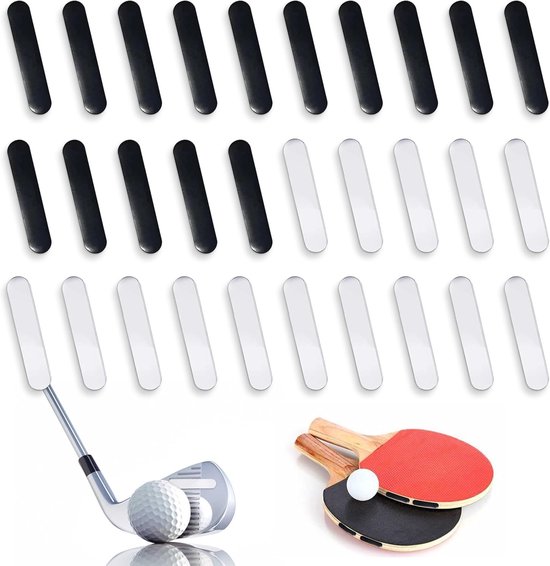 30 Stuks Zelfklevende Lood Tape voor Golfclubs en Tennisrackets, Ideaal voor Versterking en Balans van Sportuitrusting