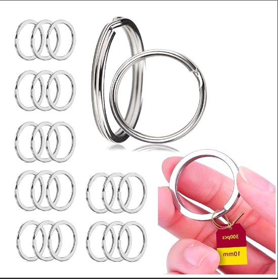 300 Mm 10 Mm Metalen Cirkelvormige Schroefhaak Zelfcontroleschroeven Flesringhaken - Sleutelhanger . van Merkloos