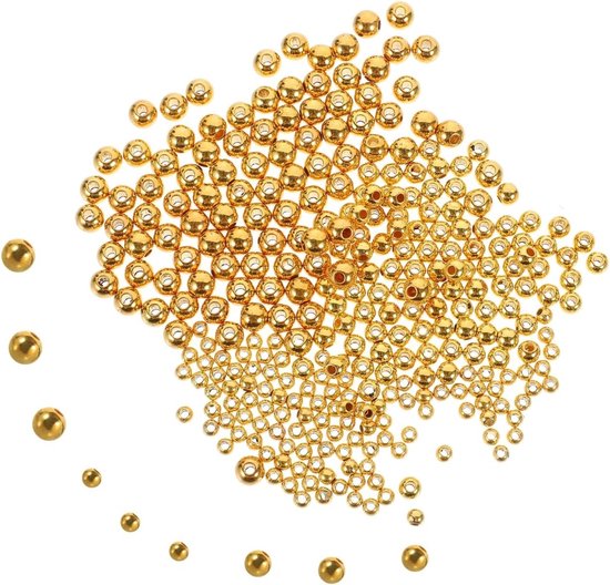 300 Stuks Loodkralen voor Vliegen, Tungsten Ballen voor Split Vis Kralen, Gouden Kralen voor Zoutwater Vissen en Miniatuur Visspullen