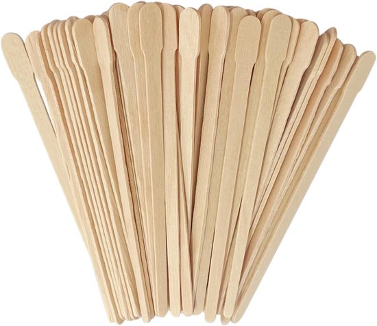300 stuks waxingsticks, lichaamshaarverwijdering, waxing applicatorsticks, hout handwerk, cosmetica, bemonsteringsapplicator, geschikt voor beauty-huidverzorging, doe-het-zelf.