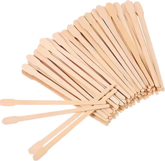 300 stuks waxsticks, 88 mm, spatel, ontharingsspatel, waxspatel, ontharing, houten spatel, ontharing, klein
