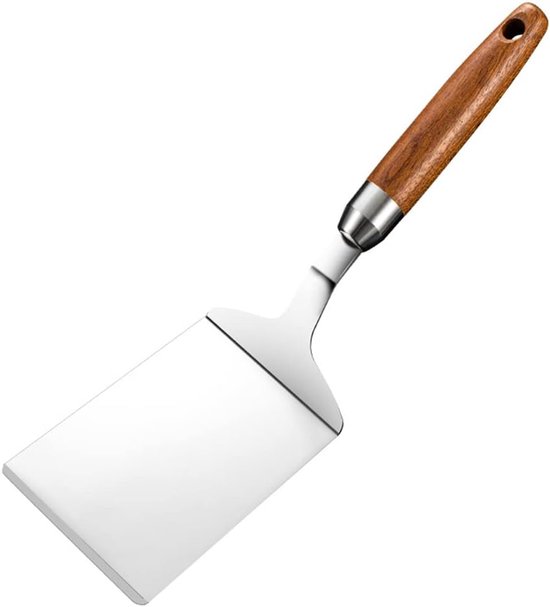 304 roestvrijstalen metalen bakplaat spatel - pannenkoek flipper - ideaal voor BBQ Grill en Flat Top Grill-Commerciële kwaliteit. (roestvrij staal)