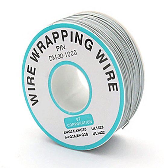 30AWG 0.25mm Grijze Solide Draad - Kleurige Elektrische Kabel Spoel voor DIY Projecten, Flexibele en Zachte Tinned Koper Draden, Elektronica Kit