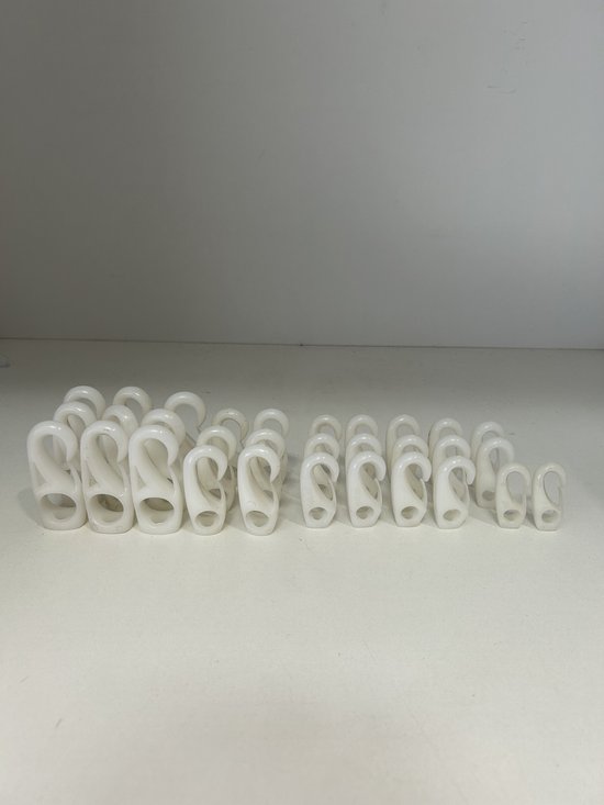 31 x Elastiek haak nylon 4mm-6mm-8mm-10mm van Merkloos