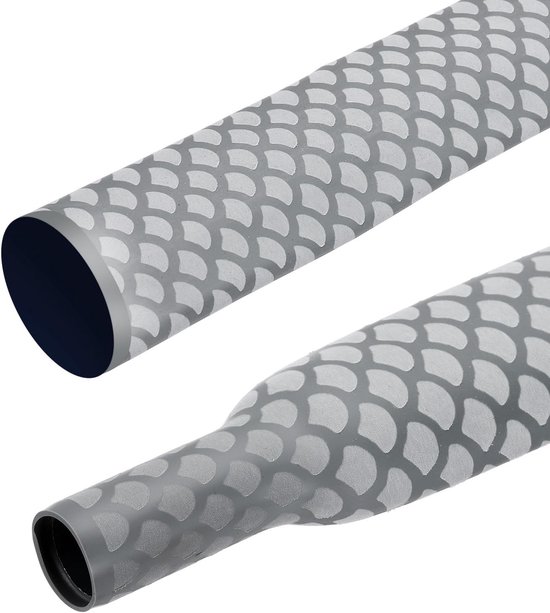 3.3ft Vissershengel met Warmte Shrink Hoes, 1.8:1 Visschaal Cartridge en Antislip Handvat, Waterdicht en Duurzaam (Diameter: 35mm, Grijs)
