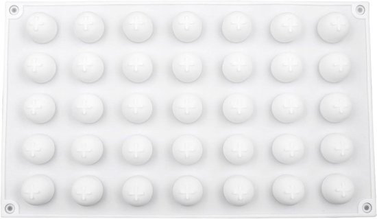 35 Gaten Ronde Siliconen Bakken Mold voor DIY Cake & Ijs - Bal Praline Schimmel voor Jelly, Ice Cubes, Candy & Mousse