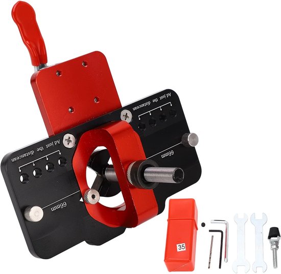 35 Mm Verborgen Scharniermal Deurscharniergatboorgeleider Boorkitset Aluminium Plankpin Boormal Montagegereedschap voor Houtbewerking Deurkastscharnieren