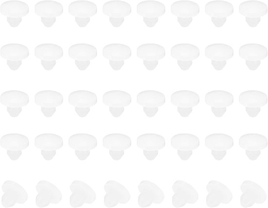 3.5mm Diameter Silicone Hole Plug - 40Pcs Round Snap Furniture Knob - Beschermkap - Geschikt voor 2.5-3.5mm Gat - Voor Afsluiting - Bulkhead Cylinder Gat - Translucent