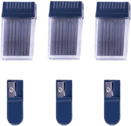 36 Stuks 2mm Vulpen Lood voor Wiskunde en Tekencompassen, 12 Stuks per Buis (Set van 3)