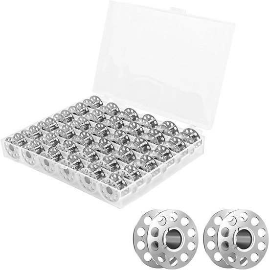 36 Stuks Naaimachinetoebehoren, Metalen Accessoires, Duidelijke Spoelcapsule en Draadopslag voor Naaien en DIY Projecten van Merkloos