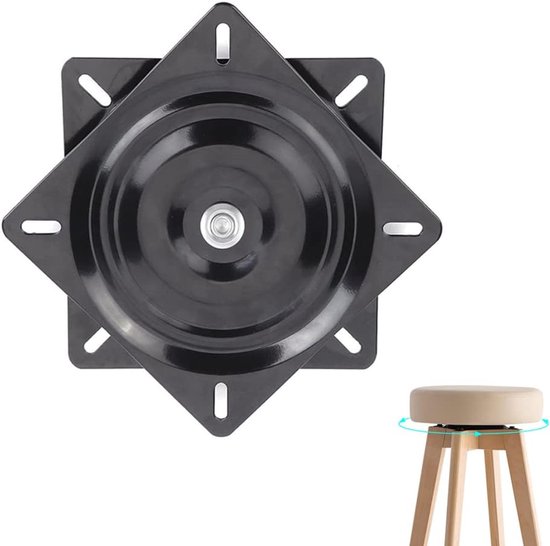 360 Degree Swivel Plate - Ball Bearings - Square Swivel Plate Bearing - Steel Ball Bearings - voor Bar Redenen - Stoel Bureau - Eettafel - 15cm - 2mm Dikte van Merkloos