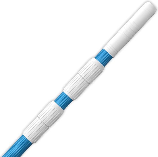 360cm Telescopic Aluminum Swimming Pool Rod for Skimmer Nets Vacuum Heads - Greenerever | Adjustable Length | Commercial Thick Pole | Blue van Merkloos