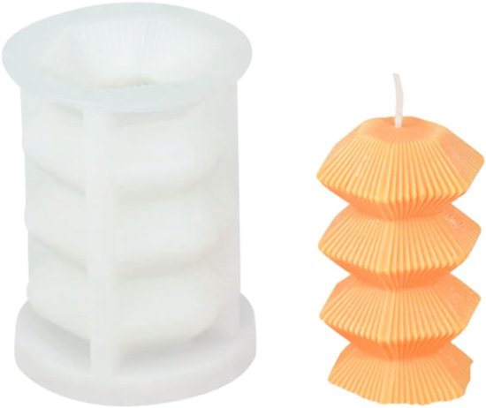 3D, DIY, siliconen, torenvorm, kaarsgietvorm, geometrisch, gieten voor het maken van kaarsen, geurkaars