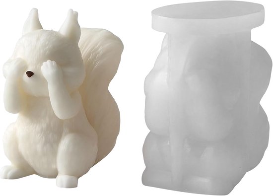3D eekhoorntje siliconen vormen kaarsvormen doe-het-zelf eekhoorntje