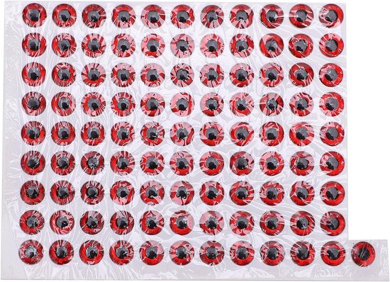 3D Holografische Vis Ogen Stickers voor Kunstaas - Rood van Merkloos