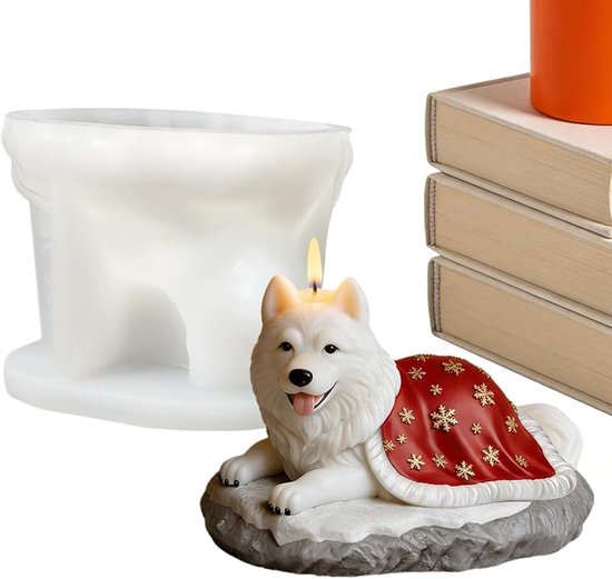 3D-kaarsvorm, gietgereedschap voor gipsfiguren, 3D-hondenzeep en kaarsvorm, doe-het-zelf vorm voor snoepgoed, decoratie, beton, wanddecoratie