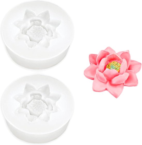 3D Lotus Kaarsvormen van siliconen, kaarsvormen om te gieten, driedimensionale lotusvorm, doe-het-zelf siliconenvormen, gietvormen, siliconenvorm voor woondecoratie