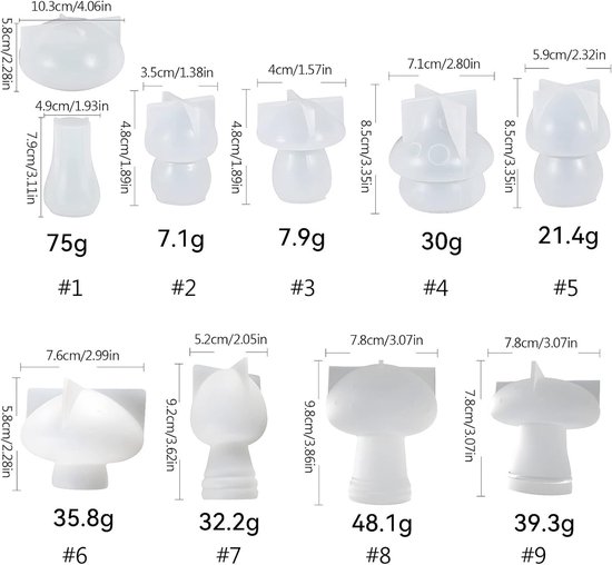 3D-paddenstoel-siliconenvorm, paddenstoelhars, epoxyhars, gietvorm voor zeep, woondecoratie, geurend
