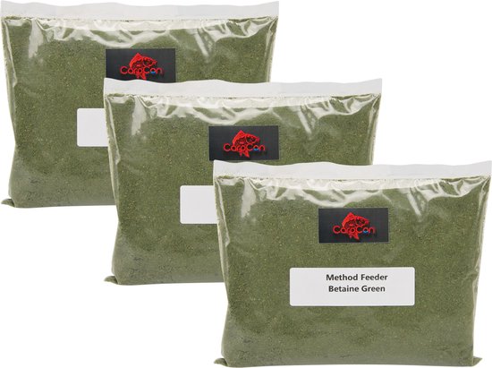 3x 1kg Method 'Betaïne Green' - Method Feeder Grondvoer - 3kg - Karper/Witvis lokvoer - Feeder Vissen - Aas - Method voer van Merkloos