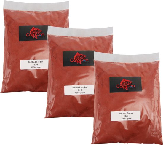 3x 1kg Method 'Robin Red' - Method Feeder Grondvoer - 3kg - Karper/Witvis lokvoer - Feeder Vissen - Aas - Method voer van Merkloos