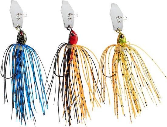 3x Spinnerbait Jig Set voor Snoek & Baars | Effectief Kunstvsas voor Roofvis van Angel-Berger