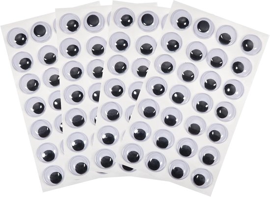 4 Cheung Eye Stickers voor Kunsthandwerk 18mm Googly Eyes Kunststof Wiebelogen voor Craft Supplies en Creatieve Handwerkproducten