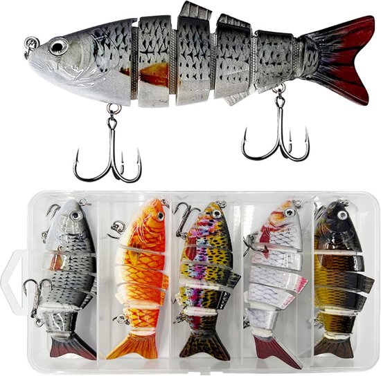 4-delige Kunstaas Set - Levensechte Swimbaits voor Vissen in Zoutwater en Zoetwater