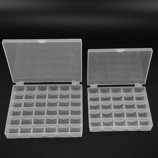 4-delige Opbergdoos voor Spoelen, Transparante Plastic Box voor Naaiaccessoires, Perfect voor Naaimachines en Creatief Handwerk