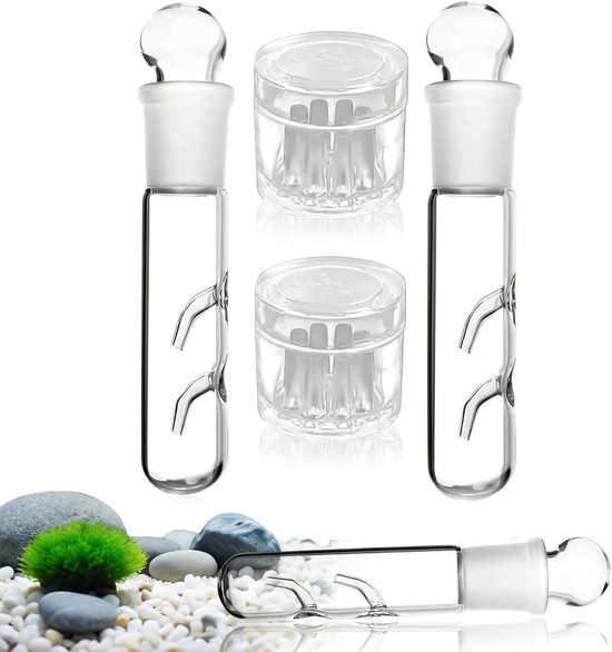 4-delige set slakkenval, aquariumslakkenval, 2-gaats en 3-gaats helder glas, planarieval, aquariumval, planarieval, voor vistank, aquarium, slakken, bloedvliegen in het aquarium