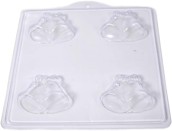 4 holle ruimtes, klokken met strik zeep/Bath Bomb vorm (5 stuks)