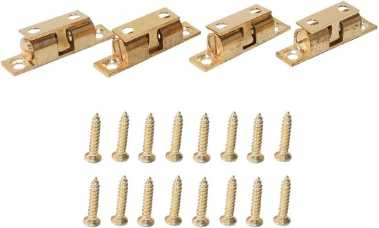 4 messing kogelgrepen voor kastdeuren, 40 mm