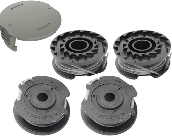 4 Pack Strimmer Spoel Line, 1 Pack Vervanging Strimmer Spool Cover Strimmer LineΦ1.65mm 16 ft/4.9 m F016F04557 Vervanging Trimmer Spoel Cover met Bosch ART 23/26 SL Grastrimmer