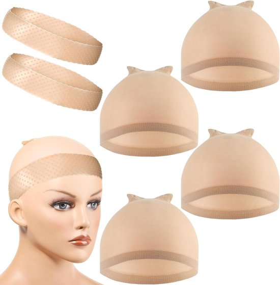 4 Stück Silikon Haarnetz Bänder - Sport und Yoga - für Männer und Frauen geeignet . van Merkloos