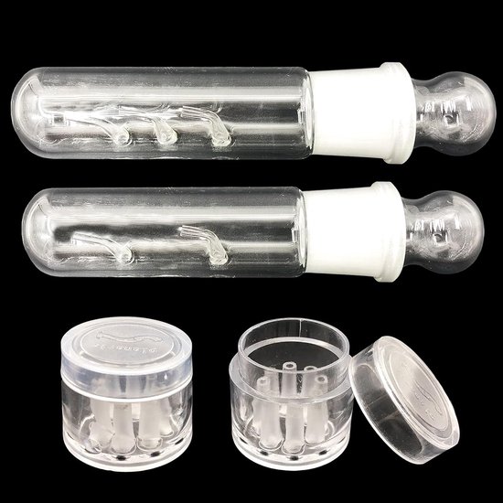 4 stuks, 2 gaten, 3 gaten, helder glas, planaria trap, 8 gaten, acryl, aquariumval, slakkenval, voor het vangen van planaria, slakken, bloedzuigers in het aquarium
