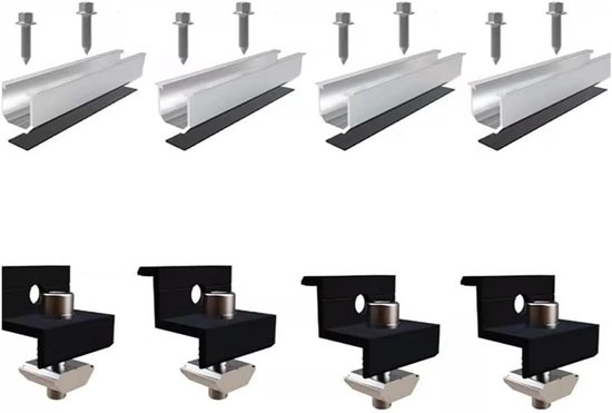4 stuks aluminium T-track lineaire rail met mini klem kit voor houtbewerking jig tafelzaag router boor pers