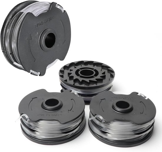 4 stuks draadspoel voor grastrimmer (10 m diameter 1,65 mm), reservespoel compatibel met Parkside PRT 550, PRTA 20-Li, PRT 300 A1 modellen