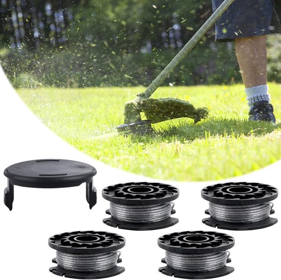 4 Stuks Grasmaaier Draadspoel, Compatibel met Bosch Φ1.60mm 4m, Accu Grasmaaier Spoel voor ART 23 SL/ART 26 SL en Vervangende Trimmerkap F016F04557