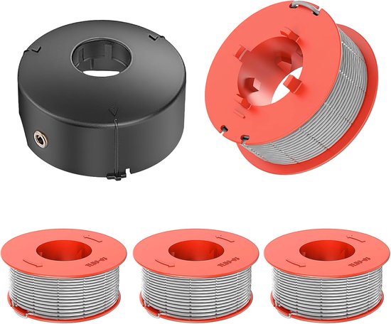 4 stuks grastrimmer draadspoel compatibel met F016800175, voor Bosch
