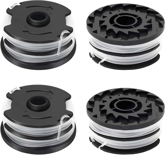 4 stuks grastrimmer draadspoel, compatibel met Parkside TLP-01, reservedraadspoel voor Parkside PRTA 20-Li A1/B1/B2/C3,PRT 300 A1,PRT 550 A1/A2/A3/A5, Ø 1,6 mm - 8,3 m lengte (4 spoelen)