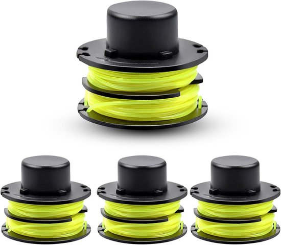 4 stuks grastrimmer draadspoel, compatibel met Ryobi RAC118 RAC119, reservedraadspoel voor Ryobi RLT3025F, RLT3025S, RLT3525S, RLT2523, RLT3525, RLT3123, Ø 1,2 mm lengte 8,4 m (4 spoelen)