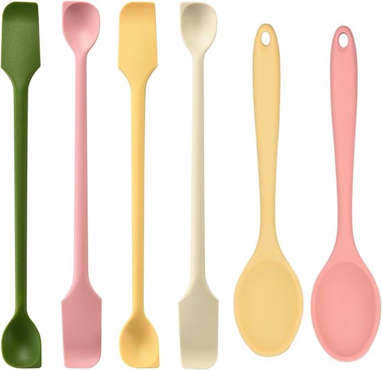 4 Stuks Jam Spatel, 2 Grote Lepels, Cake Cream Spatel, Keuken Bakken Siliconen Mes, Niet-Stick Pan Roeren Lepel, Baby Voedingssupplement Tool.