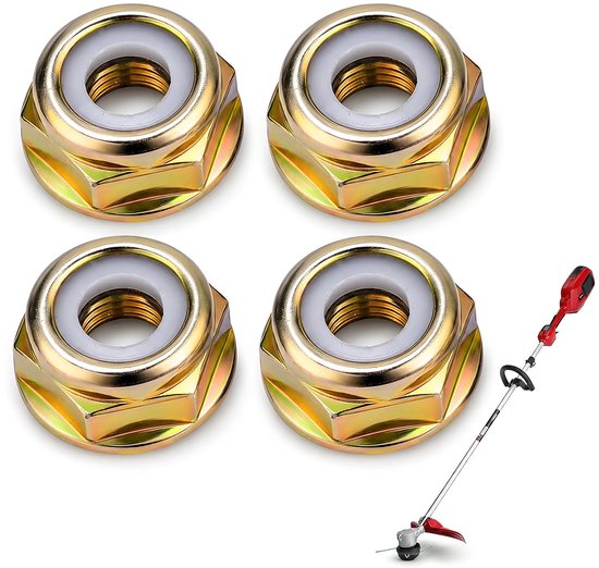 4 stuks linkse schroefdraad flensmoer M10 x 1,25 voor bosmaaier bosmaaier