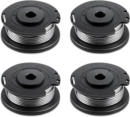 4 Stuks Nylon Draadspoel voor Bosch Grastrimmer, Vervangingsspoel voor Draadtrimmer, Geschikt voor Accu Grasmaaier van Merkloos