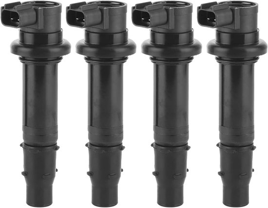 4 Stuks Ontstekingsspoelen - Zwart Ontstekingsapparaat met Anti-Interferentie voor MT-07, R1, YZF-R1, R6 en FZ8 van Merkloos