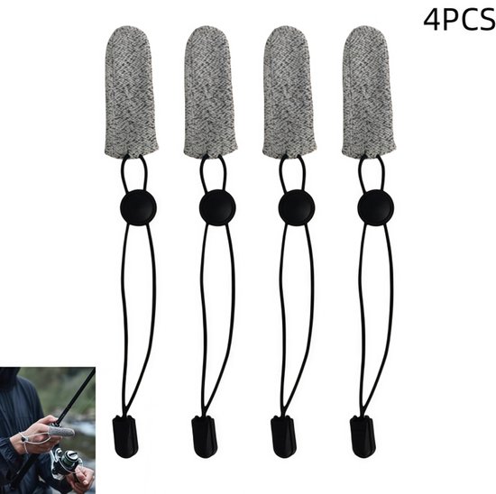 4 stuks - Professionele vingerbeschermer - anti-bijt vishandschoenen - creatieve vingerbeschermer voor het vissen - voor het werpen van de hengel - 27×7.5cm van Merkloos