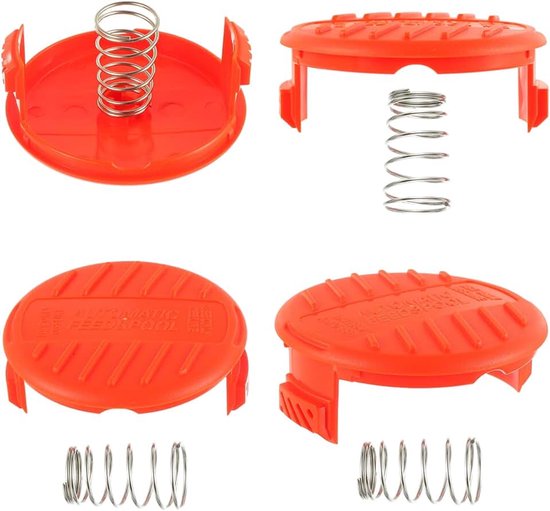 4 stuks RC-100-P spoelafdekking, spoeldeksel Black Decker reserveonderdeel, bosmaaier veerdeksel voor AFS Trimmer Black Decker