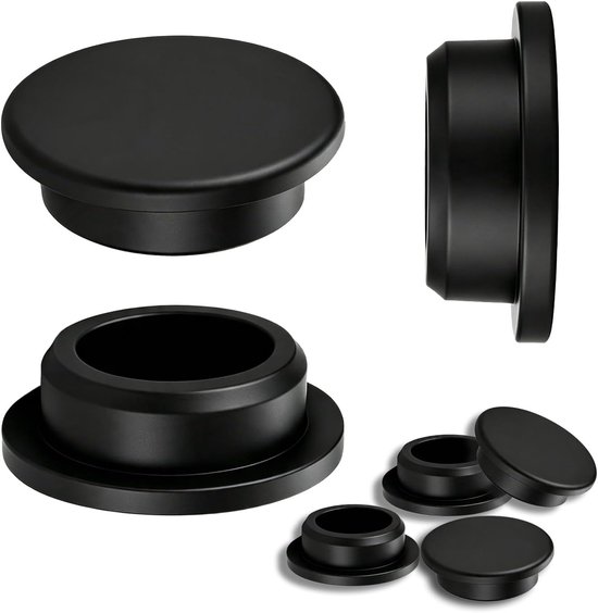 4 Stuks Rubberen Stoppen Zwart 61,5mm voor 60,5-61,5 mm Gat