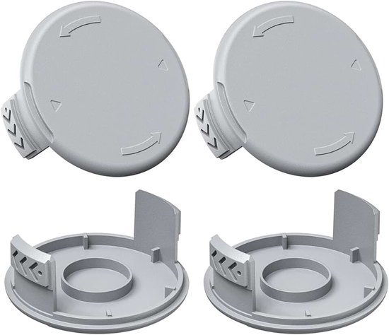 4 stuks spoeldoppen, grastrimmer, spoeldeksel, compatibel met Ryobi One+ 18 V, 24 V en 40 V accu-grasmaaier, vervangende spoelafdekking kan prototype spoelafdekking vervangen